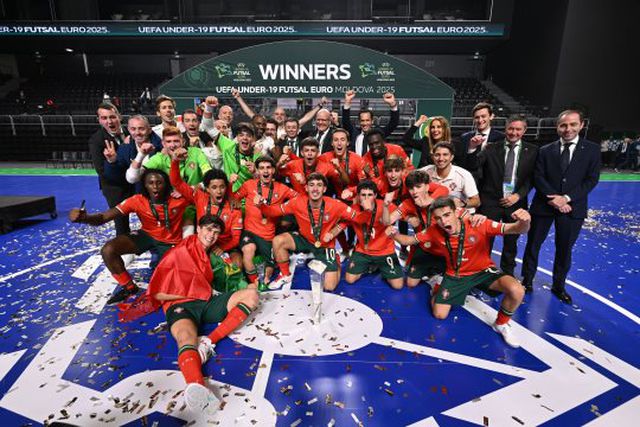 Portugal conquistou o título frente à Espanha. Foto: FPF