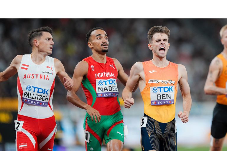 O atleta português Isaac Nader, campeão do Mundo dos 1500 metros, nos Mundiais de atletismo em Tóquio 2025. IMAGO