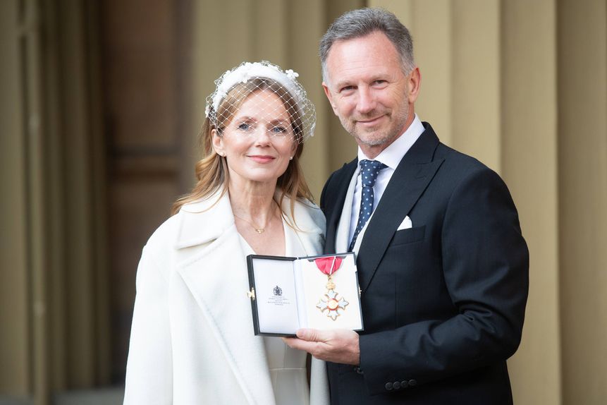 Christian Horner ao lado da mulher, a ex-Spice Girl, Geri Halliwell, que esteve sempre ao seu lado. IMAGO