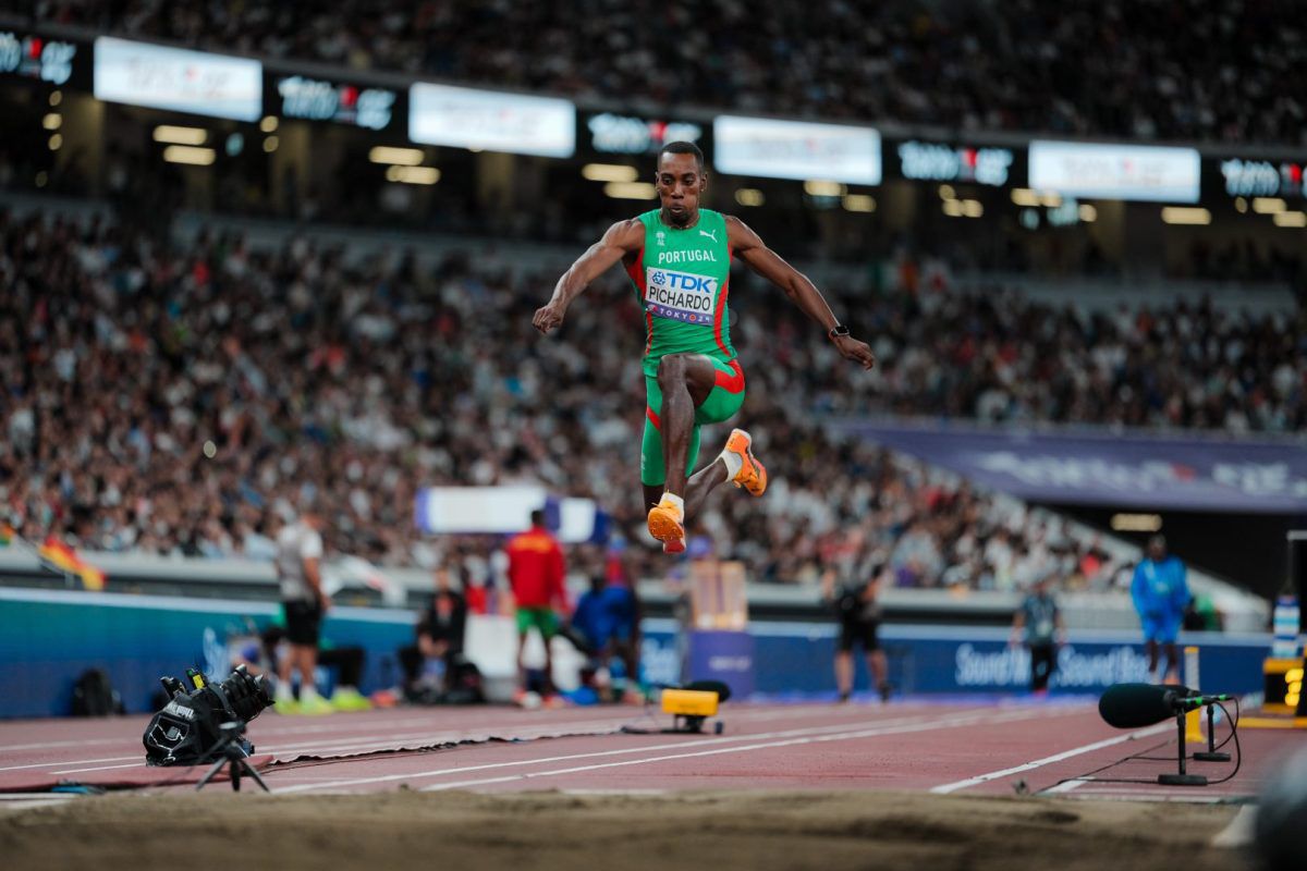 O atleta português Pedro Pablo Pichardo, campeão do Mundo do triplo salto, nos Mundiais de atletismo de Tóquio2025. Foto FPA/Sportmedia