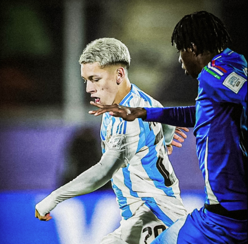 Prestianni ao serviço da Argentina - Foto: X/SLBenfica