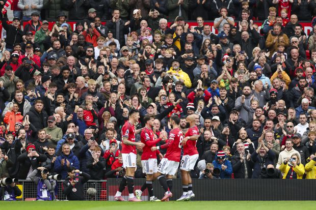 Festejos do Manchester United frente ao Sunderland