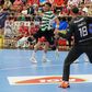 O jogador da equipa de andebol do Sporting, Edy Silva, durante o jogo com o Dinamo de Bucareste para a Liga dos Campeões 2025-26. Foto Dinamo Bucareste