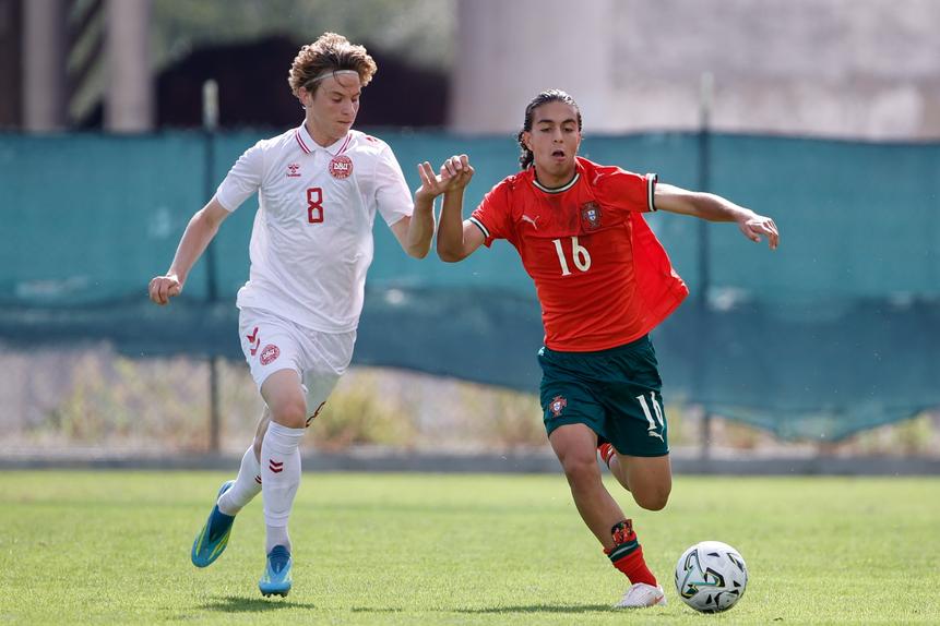 Sub-17 portugueses bateram a Dinamarca - Foto: FPF