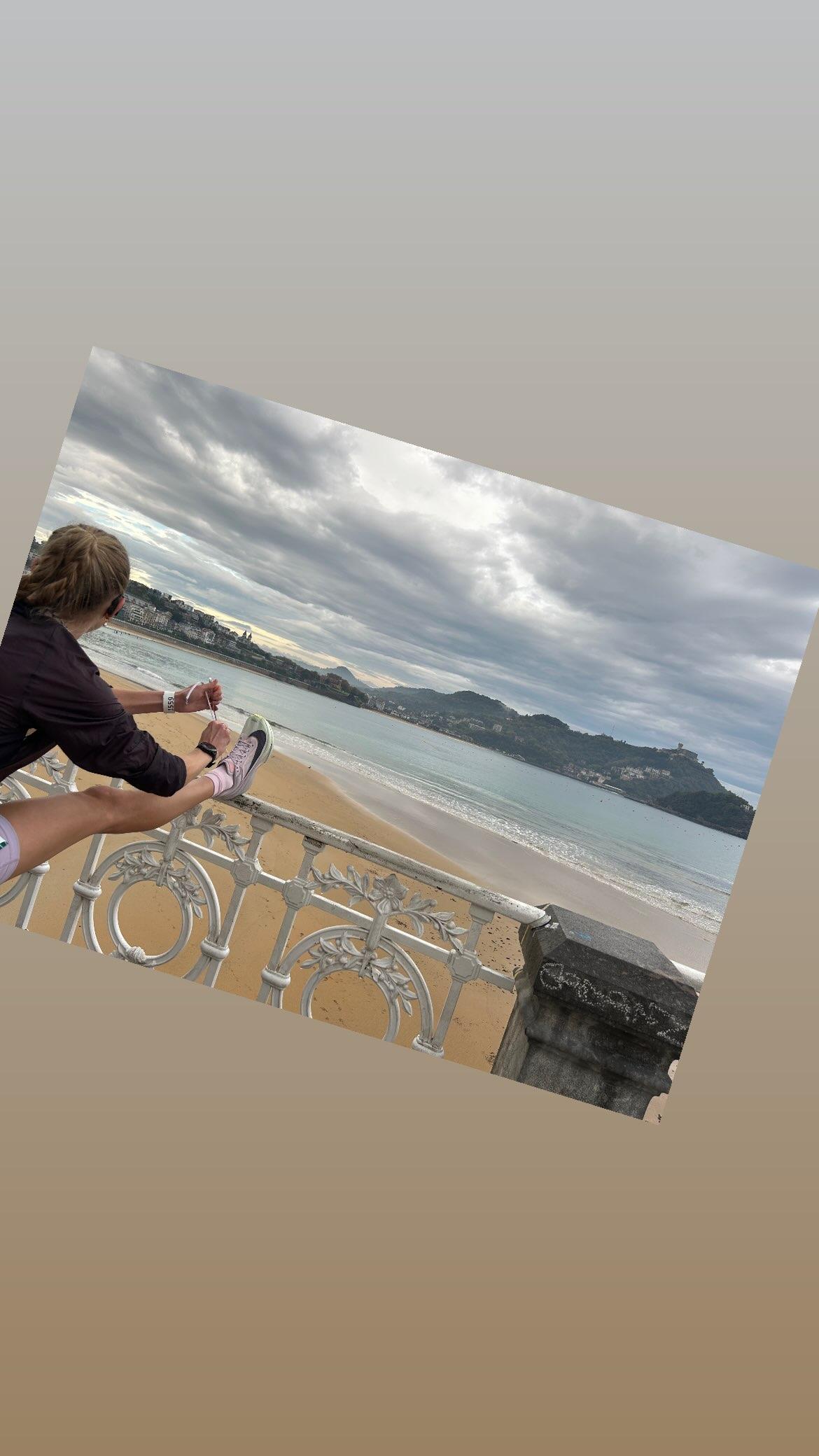 Amber Heard na meia-maratona de San Sebastian - foto: Instagram