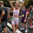 Amber Heard na meia-maratona de San Sebastian - foto: Instagram