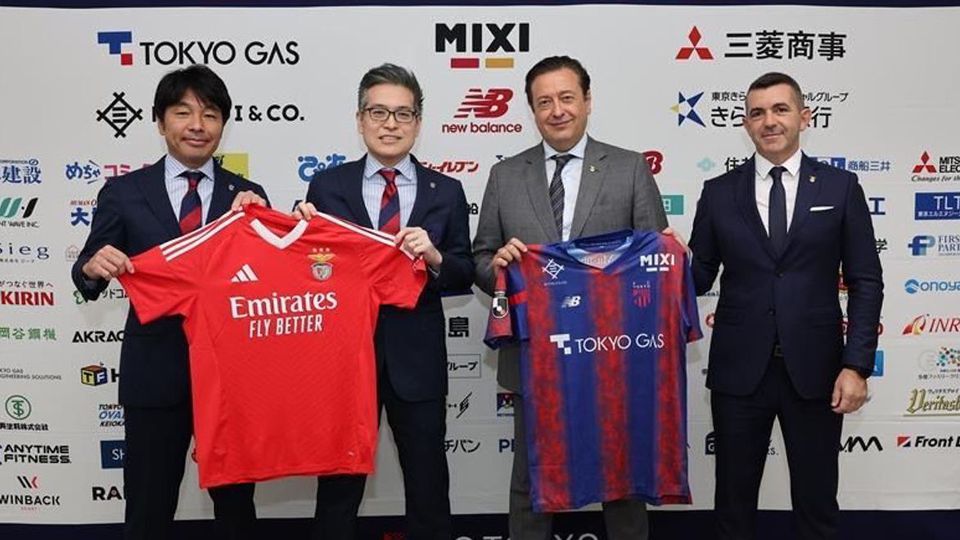 Benfica anuncia parceria com clube japonês