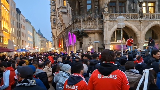 Benfica: ambiente de festa nas ruas de Munique (vídeos)