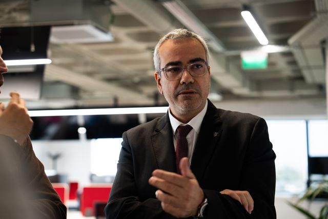 José Pereira da Costa, presidente da MAG do Benfica, visitou a redação de A BOLA