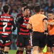 Gonzalo Plata foi expulso na segunda mão da meia-final da Libertadores, diante do Racing