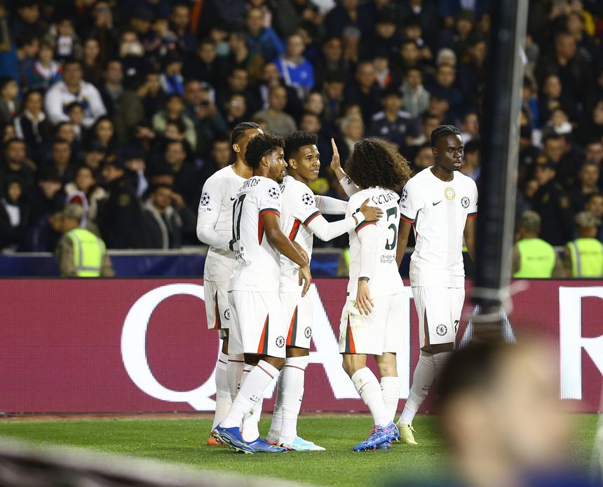 Festejo de Estevão no empate frente ao Qarabag na Liga dos Campeões