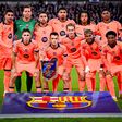A equipa inicial do Barcelona que defrontou o Club Brugge