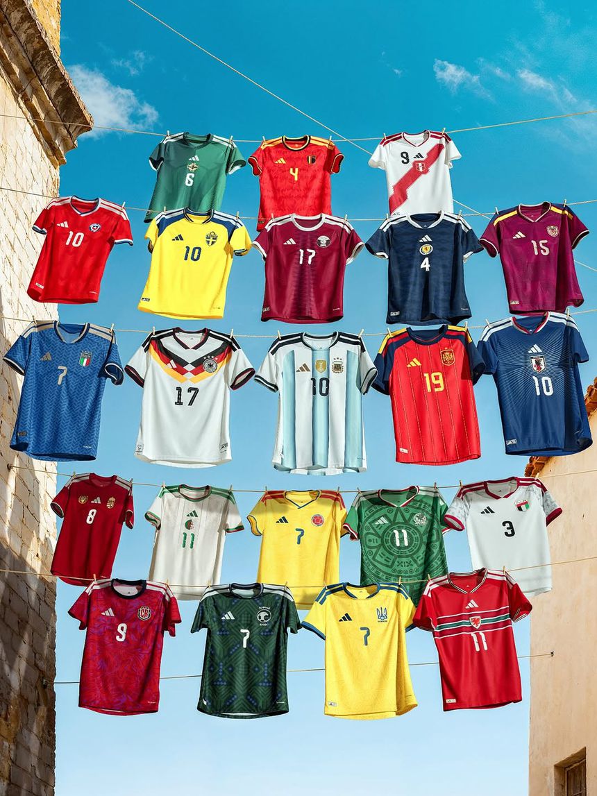 Adidas apresentou 22 camisolas