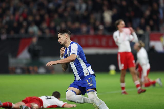 Borja Sainz fez, na recarga, o empate do FC Porto com o Utrecht - Foto: Catarina Morais/KAPTA+