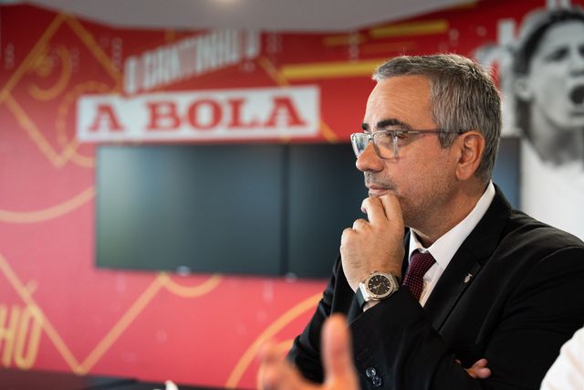 José Pereira da Costa na redação de A BOLA