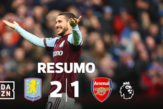 Resumo: Aston Villa castiga Arsenal mesmo a fechar