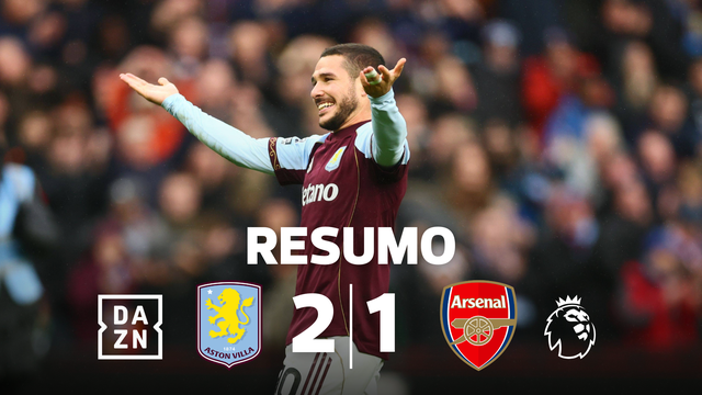 Resumo: Aston Villa castiga Arsenal mesmo a fechar