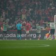 Pedro Gonçalves celebra o golo ao Benfica no dérbi