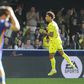 Tajon Buchanan, extremo-direito do Villarreal, celebra o seu golo frente ao Getafe