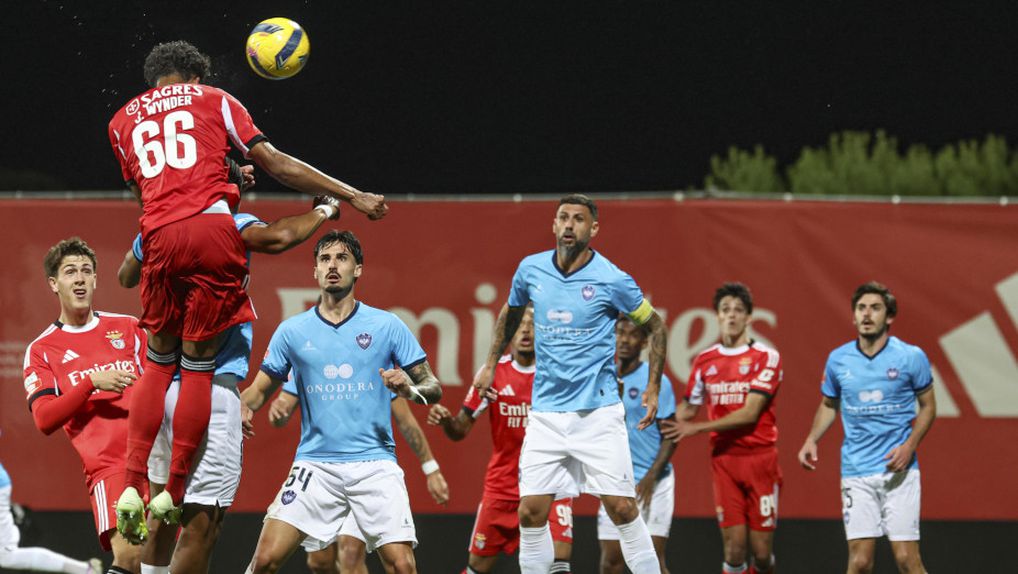 Momento do jogo no Seixal - Foto: SL Benfica