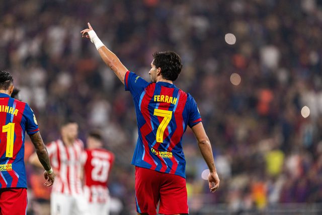 Ferran Torres marcou o primeiro golo do Barcelona frente ao Athletic Bilbao - FOTO IMAGO