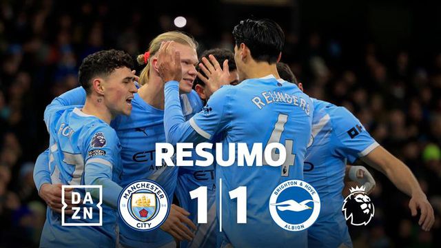 Brighton aguenta-se no Etihad e Man. City continua sem ganhar em 2026 (resumo)