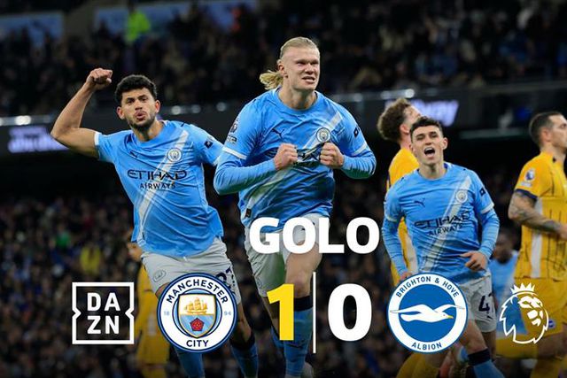 Haaland chega aos 150 golos pelo Manchester City... de penálti