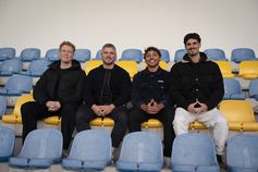 Felix Kruger (2.º a contar da esquerda) lidera nova equipa de investidores no Sintrense (Foto: Mariana Tenório)