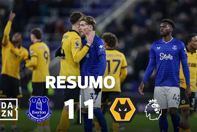 Everton resiste com 9 e Wolves somam terceiro jogo seguido a pontuar (resumo)