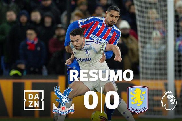 Aston Villa desperdiça possibilidade de subir ao segundo lugar (resumo)