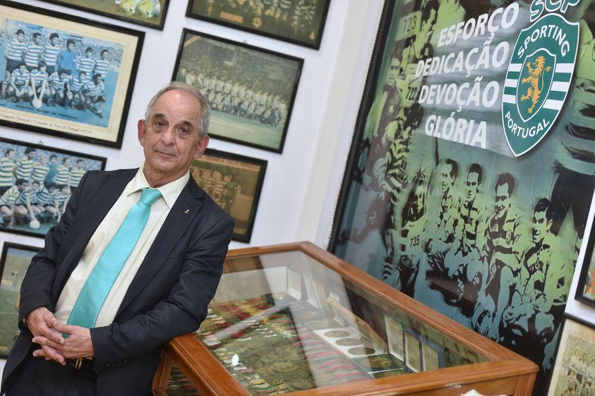 Bernardes Dinis é o responsável pelo  Museu do Sporting em Leiria - Foto: Miguel Nunes