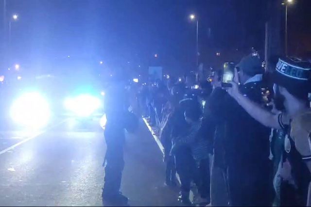 Chegada do autocarro do Sporting