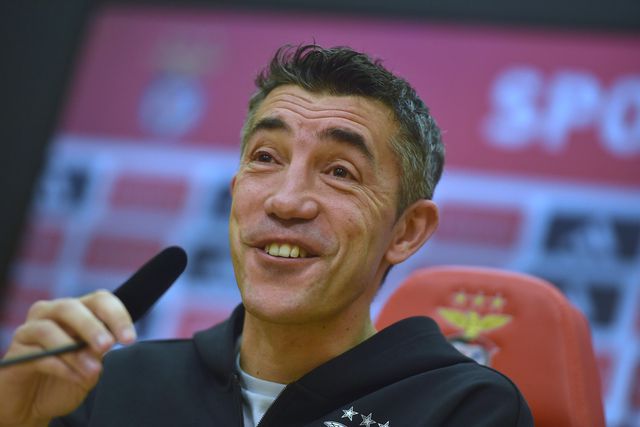 Bruno Lage, treinador do Benfica, em conferência de imprensa. Foto: Miguel Nunes