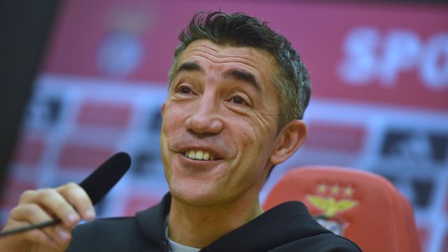 Bruno Lage, treinador do Benfica, em conferência de imprensa. Foto: Miguel Nunes