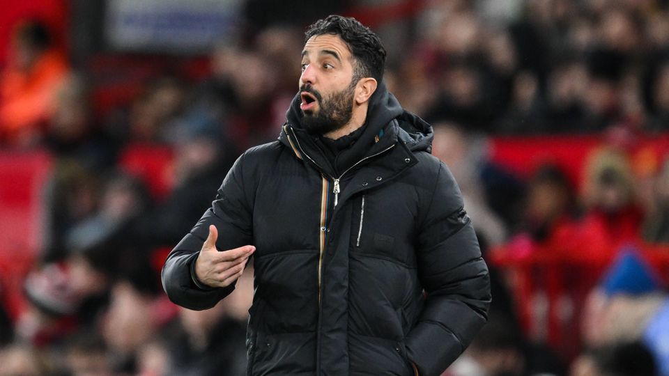 Ruben Amorim a dar instruções aos seus jogadores