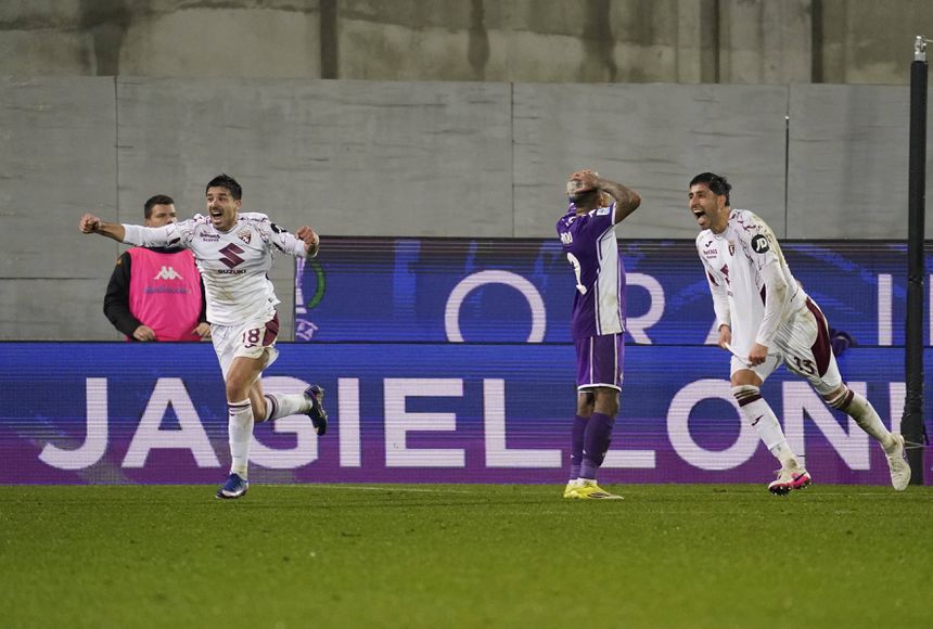 Festejos do Torino em Florença