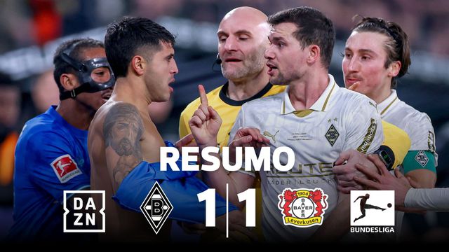 Dérbi entre M'gladbach e Leverkusen foi intenso e até houve quem ficasse sem camisola (resumo)