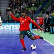 Pany Varela e Rivillos na final do Europeu de futsal entre Portugal e Espanha (Foto: FPF)