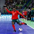 Pany Varela e Rivillos na final do Europeu de futsal entre Portugal e Espanha (Foto: FPF)