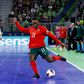 Pany Varela e Rivillos na final do Europeu de futsal entre Portugal e Espanha (Foto: FPF)