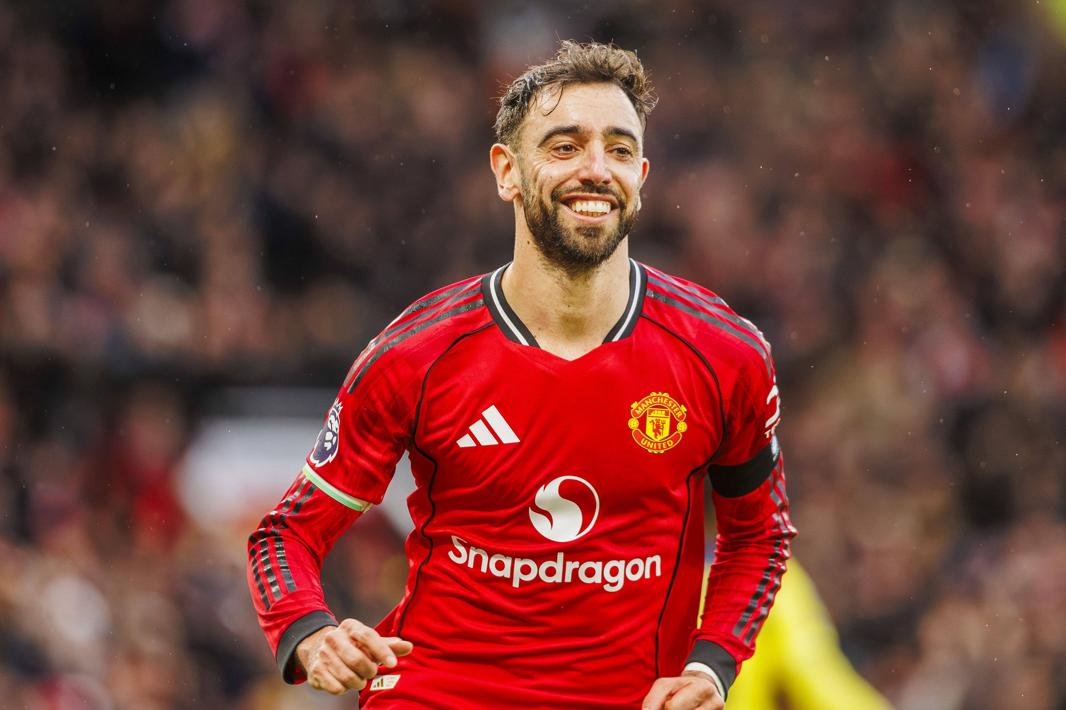 Bruno Fernandes marcou na vitória do Man. United ao Tottenham