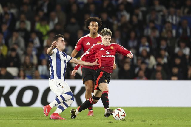 Garnacho frente à Real Sociedad