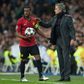 Patrice Evra, antigo capitão do Manchester United, e José Mourinho, ex-treinador do Real Madrid