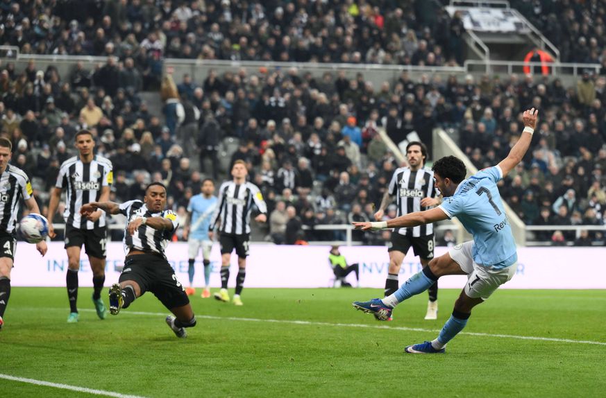 Marmoush marcou dois dos golos do Manchester City, que foi muito superior ao Newcastle - FOTO: Imago
