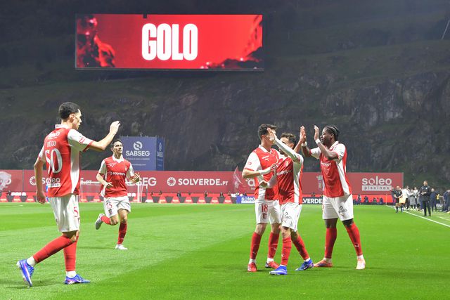 Jogadores do SC Braga festejam golo de Ricardo Horta ao SC Braga - Foto: Rogério Ferreira/Kapta+