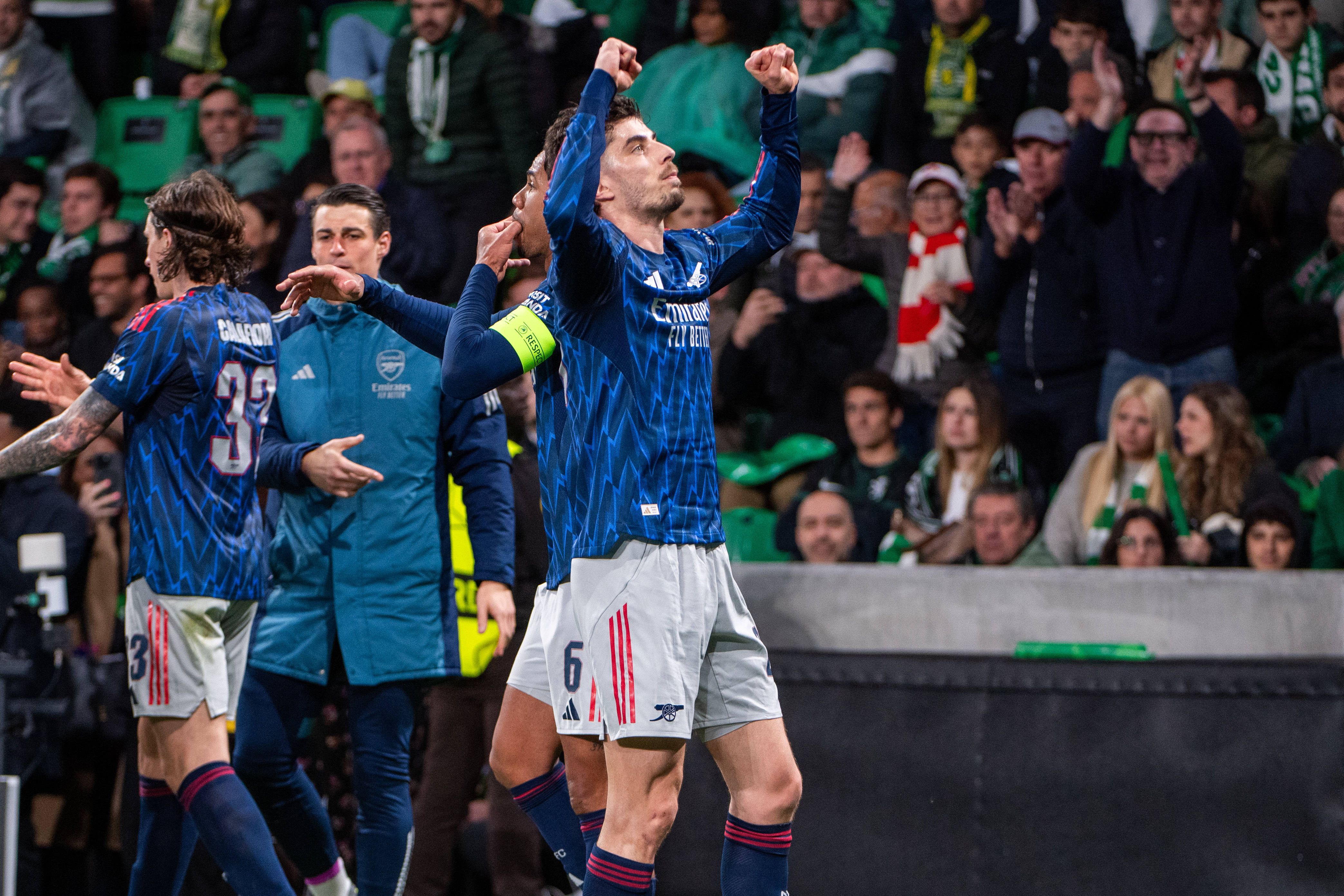 Havertz festeja golo em Alvalade