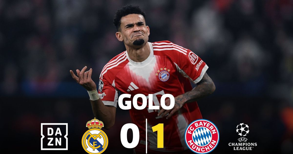 Bola espetacular de Gnabry e Luis Díaz gela o Bernabéu