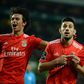 Pizzi a celebrar pelo Benfica com João Félix