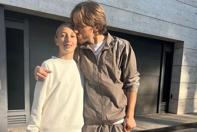 Modric com a filha Ema