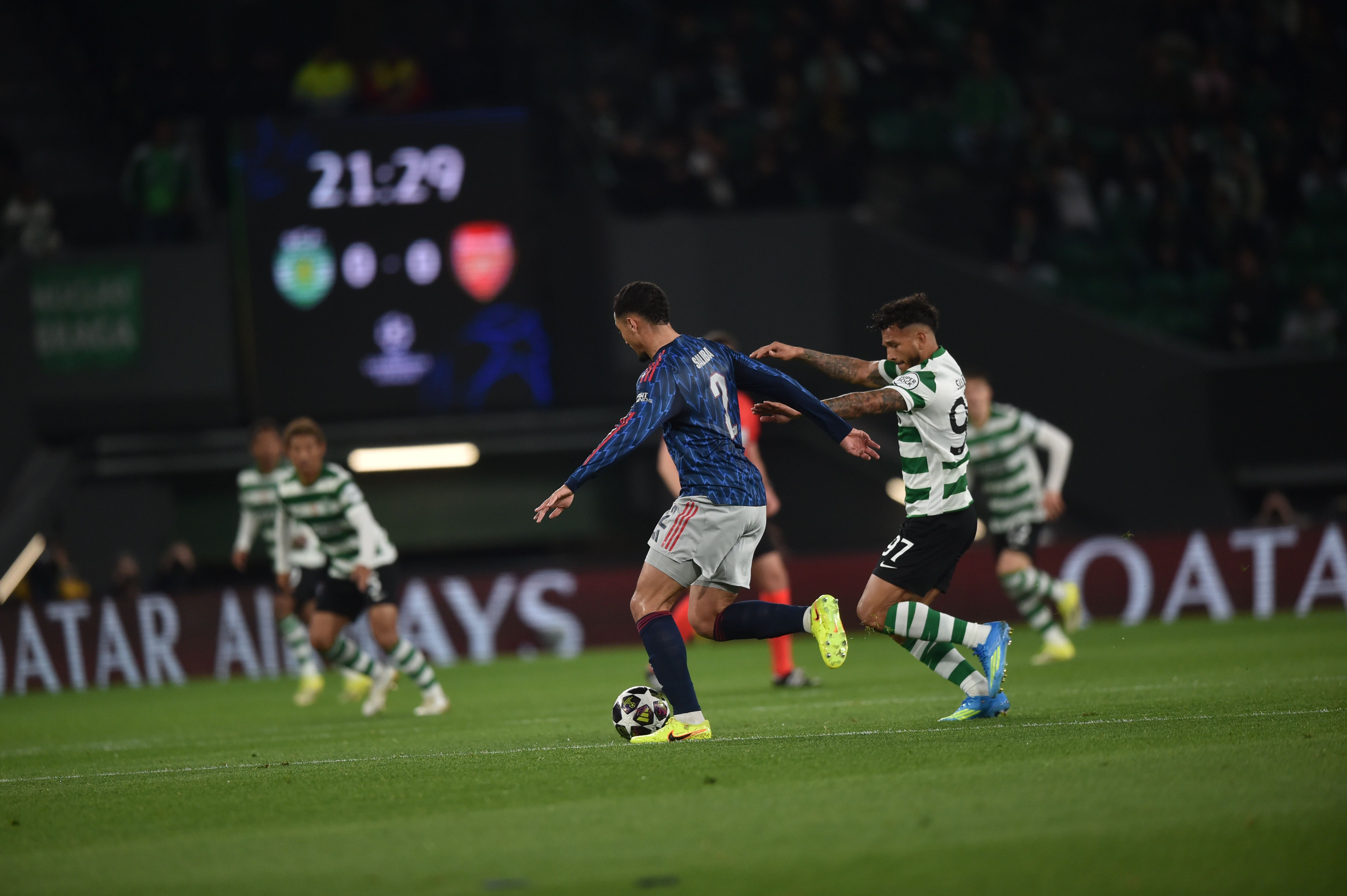 Saliba e Suárez - Foto: Miguel Nunes/A BOLA